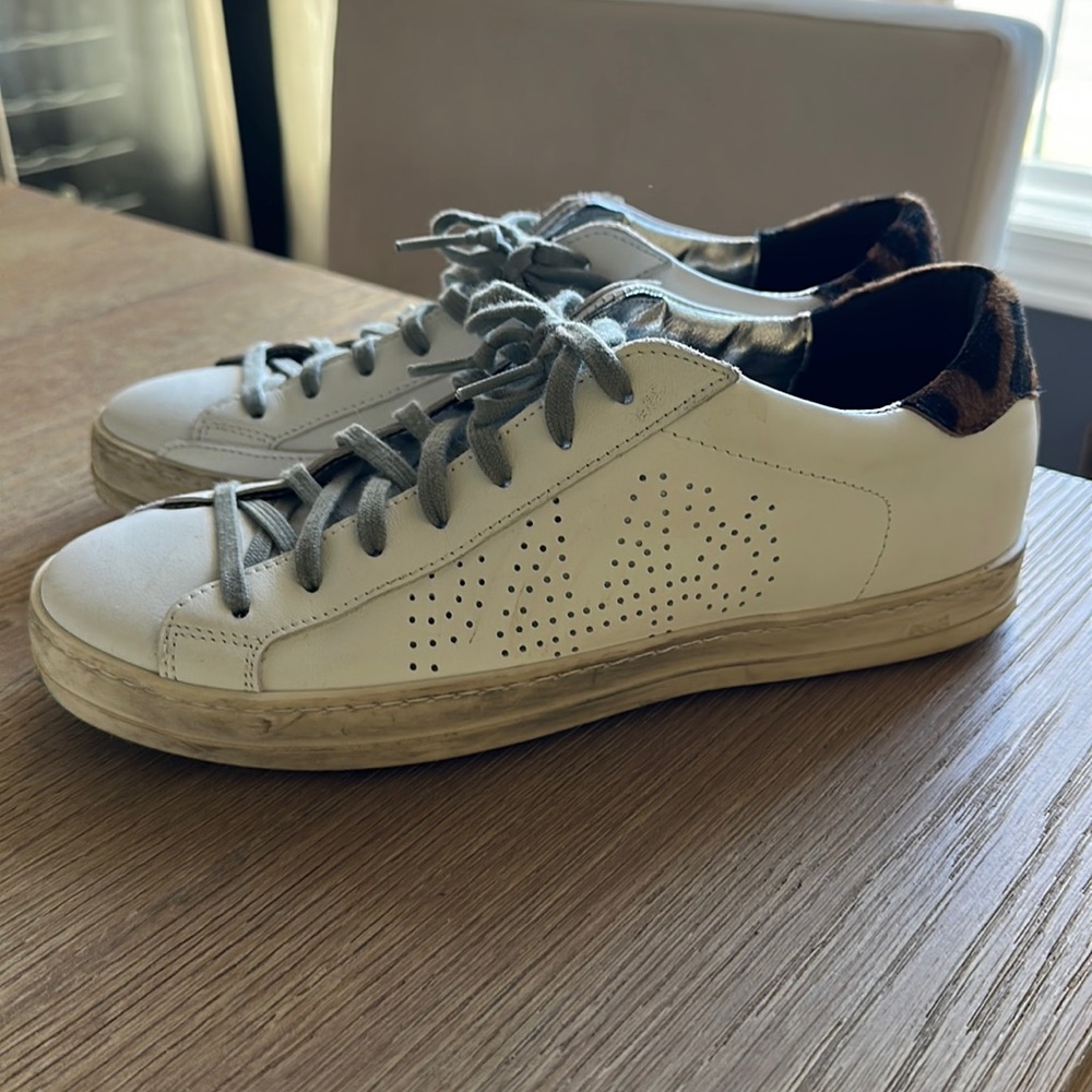 P448 with leopard trim, size 39